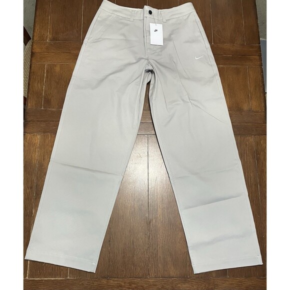 Nike Life El Chino Pants Mens Size 32 Loose Fit Stacked Grey FD0405-012 NWT - Picture 1 of 5